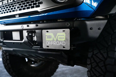 DV8 Offroad LPBR-02 Front license plate relocation bracket places to the side of bumper.