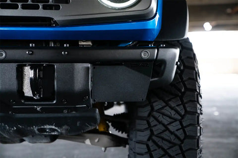 DV8 Offroad LPBR-02 Front license plate relocation bracket places to the side of bumper.
