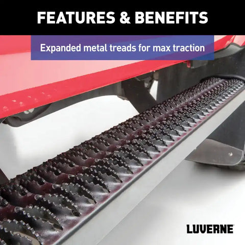 LUVERNE 416078-4055111 - SlimGrip 5 x 78 Black Aluminum Running Boards, Select Dodge, Ram 1500