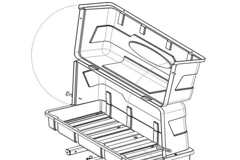 Lets Go Aero H00604 Trailer Hitch Cargo Carrier GearDeck Slide Out Hitch Enclosed Storage