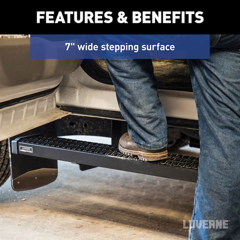 LUVERNE 415100-401477 - Grip Step 7 x 36", 100 Black Aluminum Running Boards, Select Ram ProMaster
