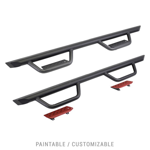 Go Rhino D224432T Drop down hoop step design is ideal for lifted vehicles or larger tires