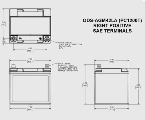 Odyssey Battery ODS-AGM42L Superseded to Odyssey Battery ODS-AGM42LA