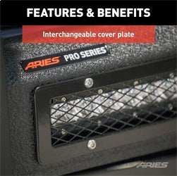 ARIES P2068 - Pro Series Black Steel Grille Guard, No-Drill, Select Toyota Tacoma