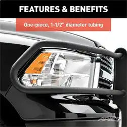 ARIES P2068 - Pro Series Black Steel Grille Guard, No-Drill, Select Toyota Tacoma