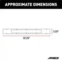 ARIES PC20OB - Pro Series 30-Inch Black Steel Grille Guard Light Bar Cover Plate