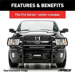 ARIES PC20OB - Pro Series 30-Inch Black Steel Grille Guard Light Bar Cover Plate