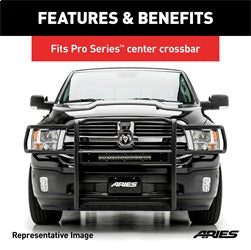 ARIES PC20OB - Pro Series 30-Inch Black Steel Grille Guard Light Bar Cover Plate