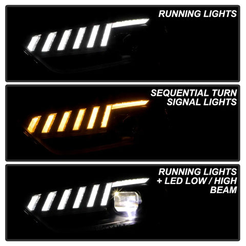 Spyder Auto 5088352 (Spyder Apex) High-Power LED Module ( Low Beam ) Equipped Headlights - Black