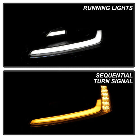 Spyder Auto 5087935 (Spyder Signature) Projector Headlights - Sequential LED Turn Signal Black