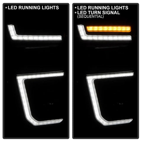 Spyder Auto 5088796 (Spyder Signature) Projector Headlights - Sequential LED Turn Signal Lights Black