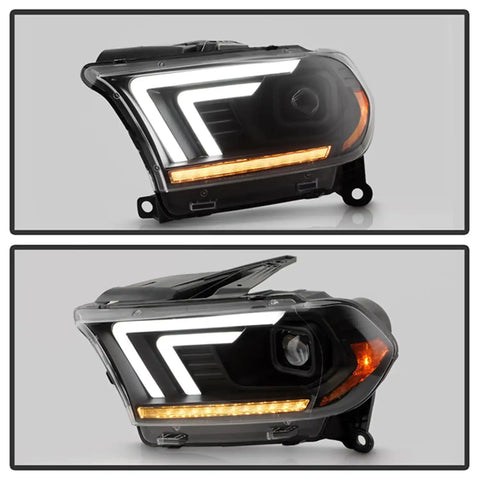 Spyder Auto 5088680 (Spyder Signature) Projector Headlights - Sequential LED Turn Signal Lights Black