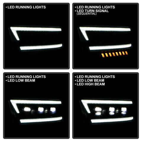 Spyder Auto 5088604 (Spyder Apex) High-Power LED Module ( Low Beam ) Equipped Headlights - Black