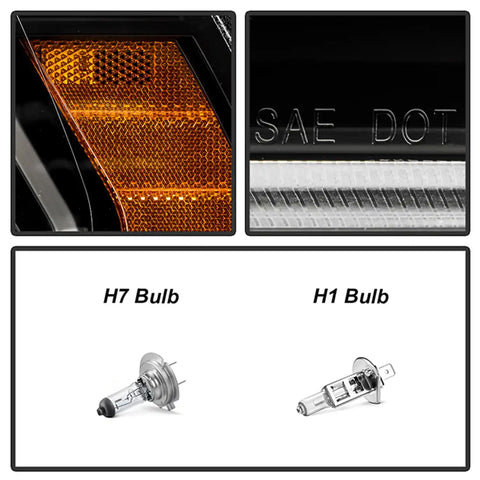 Spyder Auto 5088611 (Spyder Signature) Projector Headlights - Sequential LED Turn Signal Lights Black