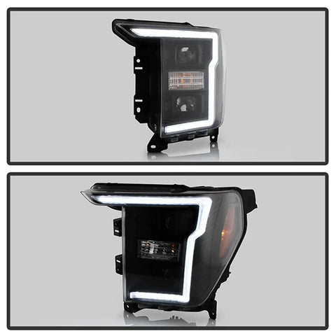Spyder Auto 5088703 (Spyder Signature) Projector Headlights - LED Crystal Light Bar Parking Lights Black