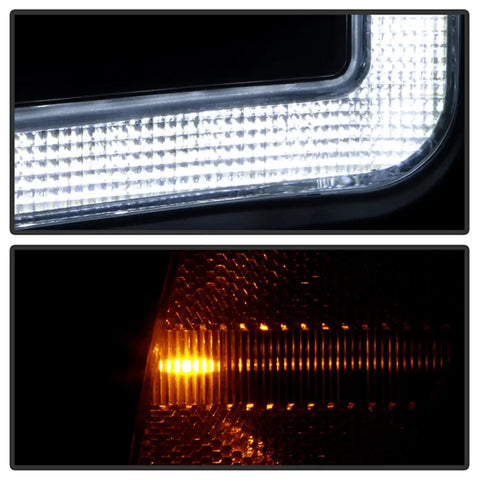 Spyder Auto 5088703 (Spyder Signature) Projector Headlights - LED Crystal Light Bar Parking Lights Black