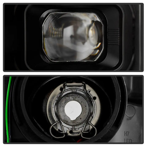 Spyder Auto 5088703 (Spyder Signature) Projector Headlights - LED Crystal Light Bar Parking Lights Black
