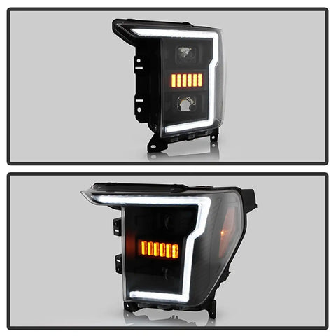 Spyder Auto 5088710 (Spyder Signature) Projector Headlights - Sequential LED Turn Signal Lights Black