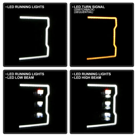 Spyder Auto 5088635 (Spyder Apex) High-Power LED Module ( Low Beam ) Equipped Headlights - Black