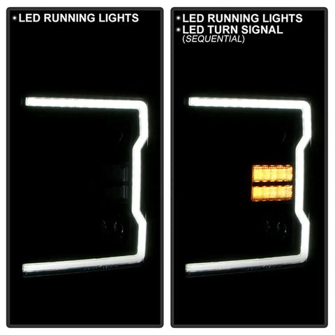 Spyder Auto 5088628 (Spyder Signature) Projector Headlights - Sequential LED Turn Signal Lights Black