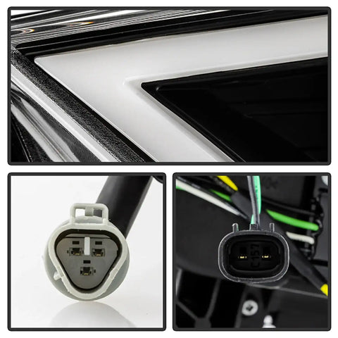 Spyder Auto 5088697 (Spyder Apex) High-Power LED Module (High Beam And Low Beam) Equipped Headlights - Black