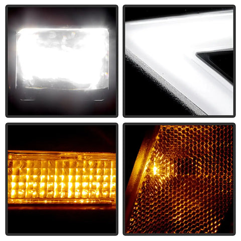 Spyder Auto 5088697 (Spyder Apex) High-Power LED Module (High Beam And Low Beam) Equipped Headlights - Black