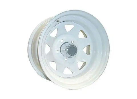 Pro Comp Steel Wheels 82-5885 Series 82 Gloss White 15x8 5x5.5 3.75BS Offset -19mm Cap P/N 1425016