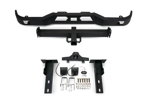 DV8 Offroad RBGL-05 20-22 GLADIATOR ULTRA SLIM HIGH CLEARANCE REAR BUMPER w/ BUILT IN HITCH & STEPS