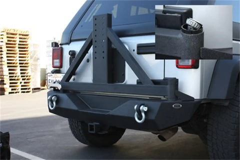 DV8 Offroad RBSTTB-01BR 07-18 Jeep JK Stubby Rear Bumper BRG Carrier