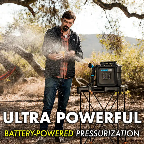 Rinse Kit 857007006357 Camp Shower Cube 4 Gallon Capacity 12 Volt Battery Powered