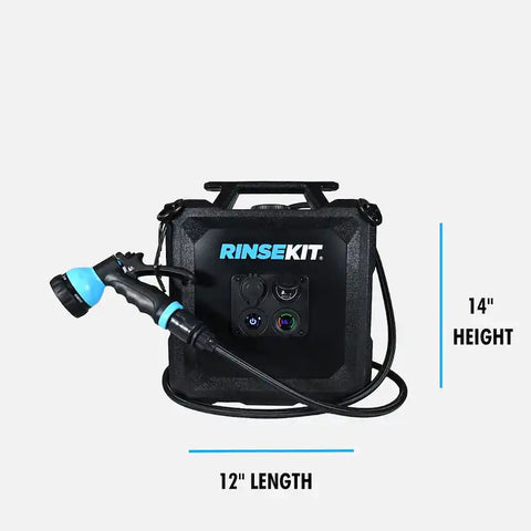 Rinse Kit 857007006357 Camp Shower Cube 4 Gallon Capacity 12 Volt Battery Powered