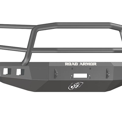 1421 TUNDRA FRONT LONESTAR WINCH BUMPER W/ SQUARE LIGHT MOUNTSTXT BLK;LIGHT SOLD SEPARATELY