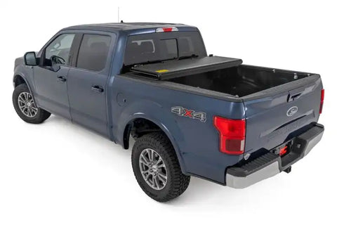 Rough Country 47220550 - Hard Tri-Fold Tonneau Bed Cover 5'7" Bed FORD F-150 (15-20)/Raptor (17-20)