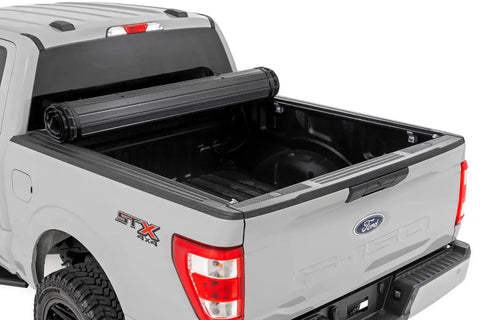Rough Country 50221550 Hard Roll Up Bed Cover 5'7" Bed Ford F-150 (15-25) F-150 Lightning (22-24)