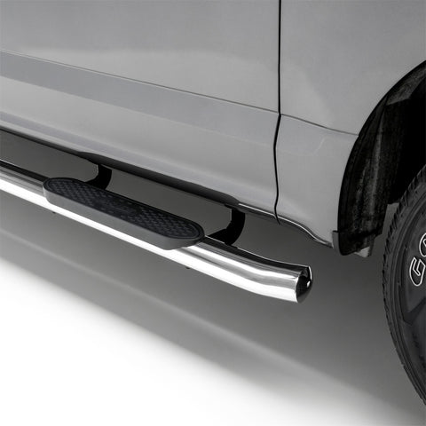 ARIES S223044-2 - 4 Polished Stainless Oval Side Bars, Select Ford F150, F250, F350, F450, F550