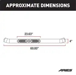 ARIES S224047 - 4-Inch Oval Black Steel Nerf Bars, Fits Select Ford Bronco 2-Door