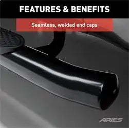 ARIES S224047 - 4-Inch Oval Black Steel Nerf Bars, Fits Select Ford Bronco 2-Door