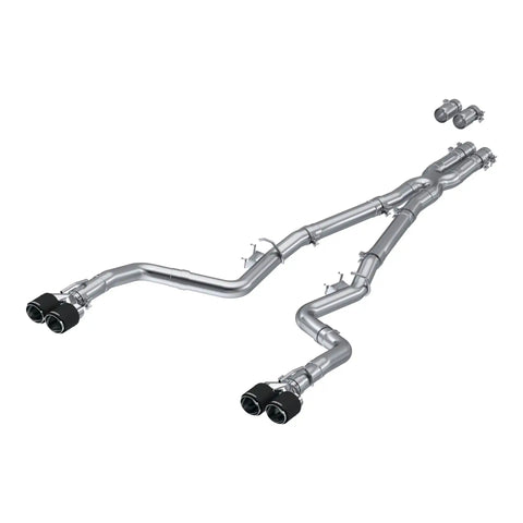 MBRP Exhaust S71143CF - T304 Stainless Steel with Quad Carbon Fiber Tips.