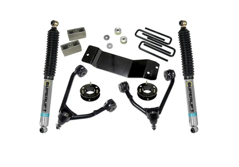 Superlift 3600B 3.5 Upper CtrlArmKit-14-18(19OldBody)GM1500 4WDwOE Al or SS CtrlArms wBilRrShks