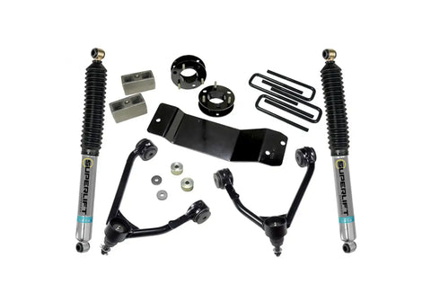 Superlift 3700B 3.5 Upper Ctrl Arm Kit-07-16 GM 1500 4WD w OE Cast Stl Arms Bil Rr Shcks