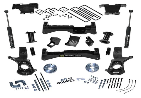 Superlift K898 8 Lift Kit - 07-16 Silv/Sierra 1500 4WD w Cast Steel Ctrl Arms SL Rear Shocks