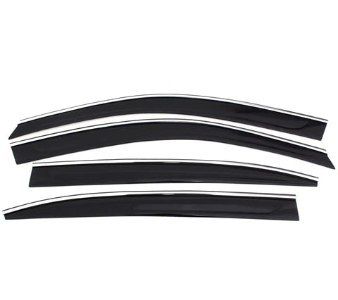 Auto Ventshade (AVS) 794053 - Ventvisor Deflector Smoke w/Chrome Trim Low Profile 4 pc.
