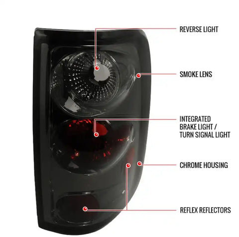 Spec-D Tuning LT-F15004G-TM Tail Light Assembly Uses OE Bulbs