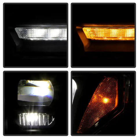 Spyder Auto 5088475 (Spyder Apex) High-Power LED Module (High Beam And Low Beam) Equipped Headlights - Black