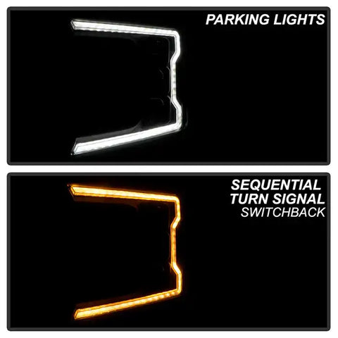 Spyder Auto 5088475 (Spyder Apex) High-Power LED Module (High Beam And Low Beam) Equipped Headlights - Black
