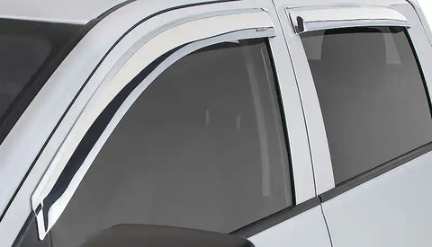 Stampede 6080-8 - Tape-Onz Sidewind Deflector Chrome, 4 pc.