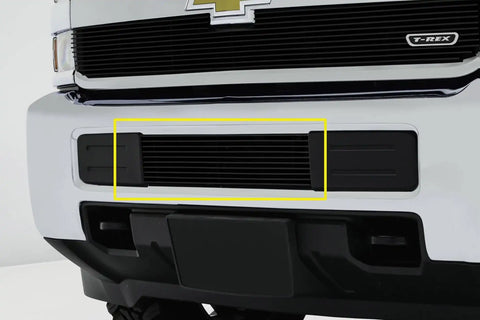 T-Rex Grilles 25122B Bumper Billet Grille Overlay/Bolt-on - All Black 2 Pc Style