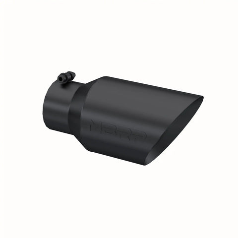 MBRP Exhaust T5072BLK - 6in. O.D. Dual Wall Angled 4in. inlet 12in. length-Black Coated.