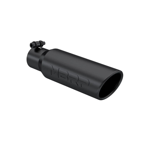 MBRP Exhaust T5113BLK - 3in. O.D. Angled Rolled End 2in. inlet 12in. length-Black Coated.