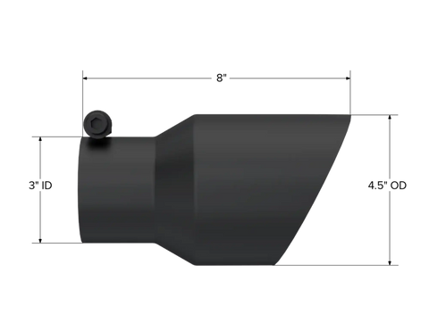MBRP Exhaust T5151BLK - Black-Coated Stainless Steel.